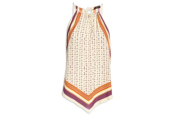 Blusa Feminina Amarração Lenço Cobogó - Bege
