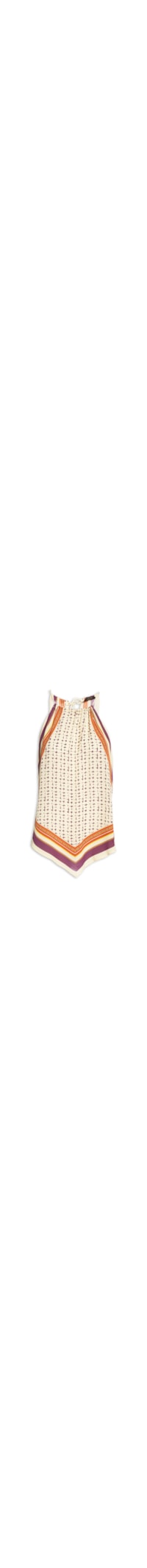 Blusa Feminina Amarração Lenço Cobogó - Bege