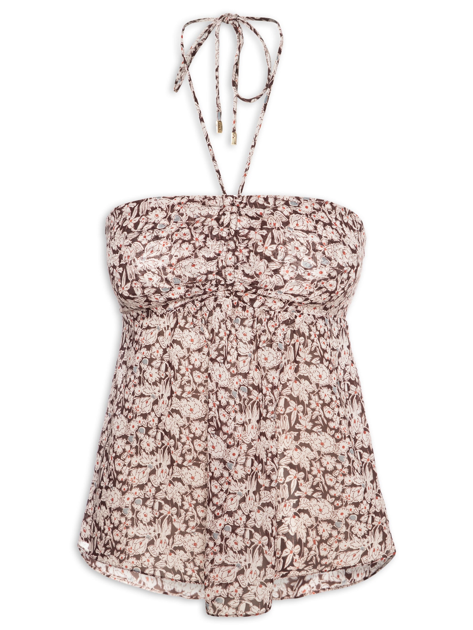 Blusa Feminina Amarração Liberty Chelsea Marrom Animale