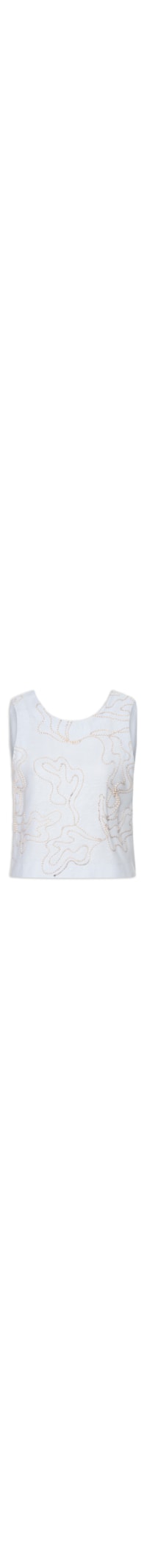 Blusa Feminina Amarração Linho Bordado Vital - Azul