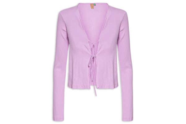 Blusa Feminina Amarração Rib - Roxo