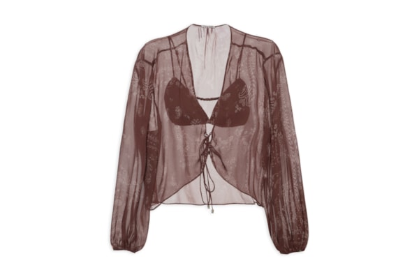 Blusa Feminina Amarração St Bandana Choco Corrida - Marrom