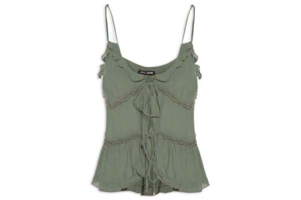 Blusa Feminina Amarrações Ruffles - Verde