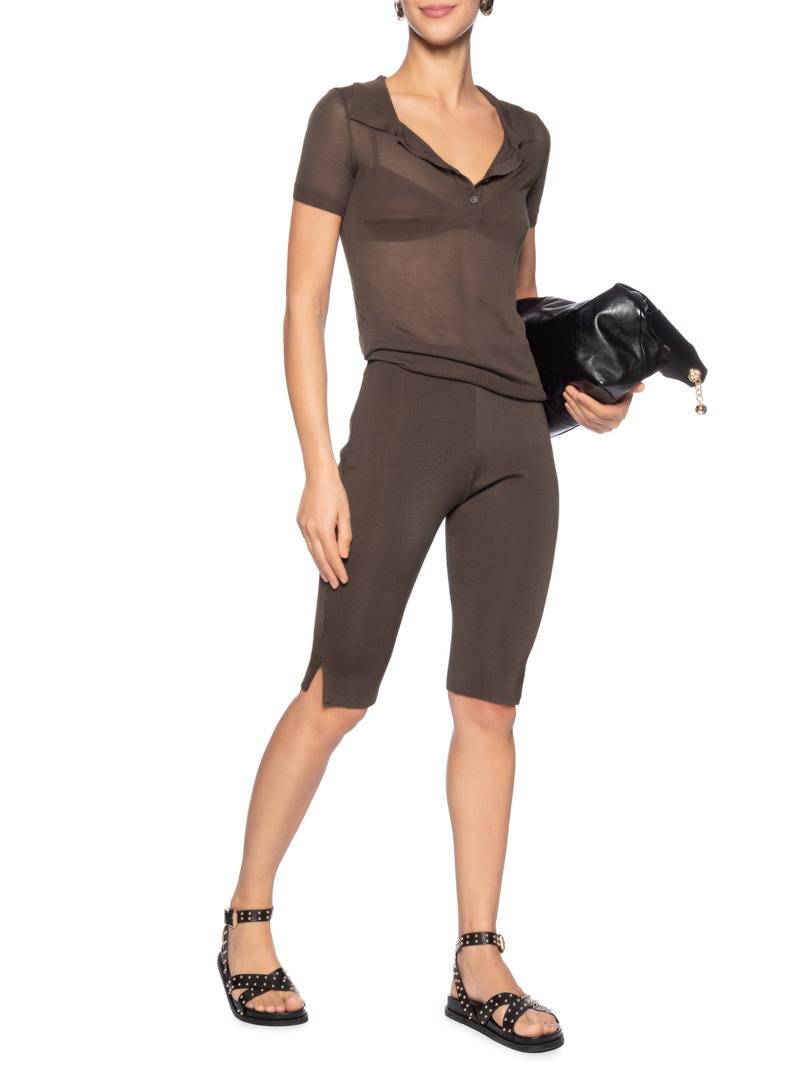 Blusa Feminina Amelia Tricot Marrom Haight