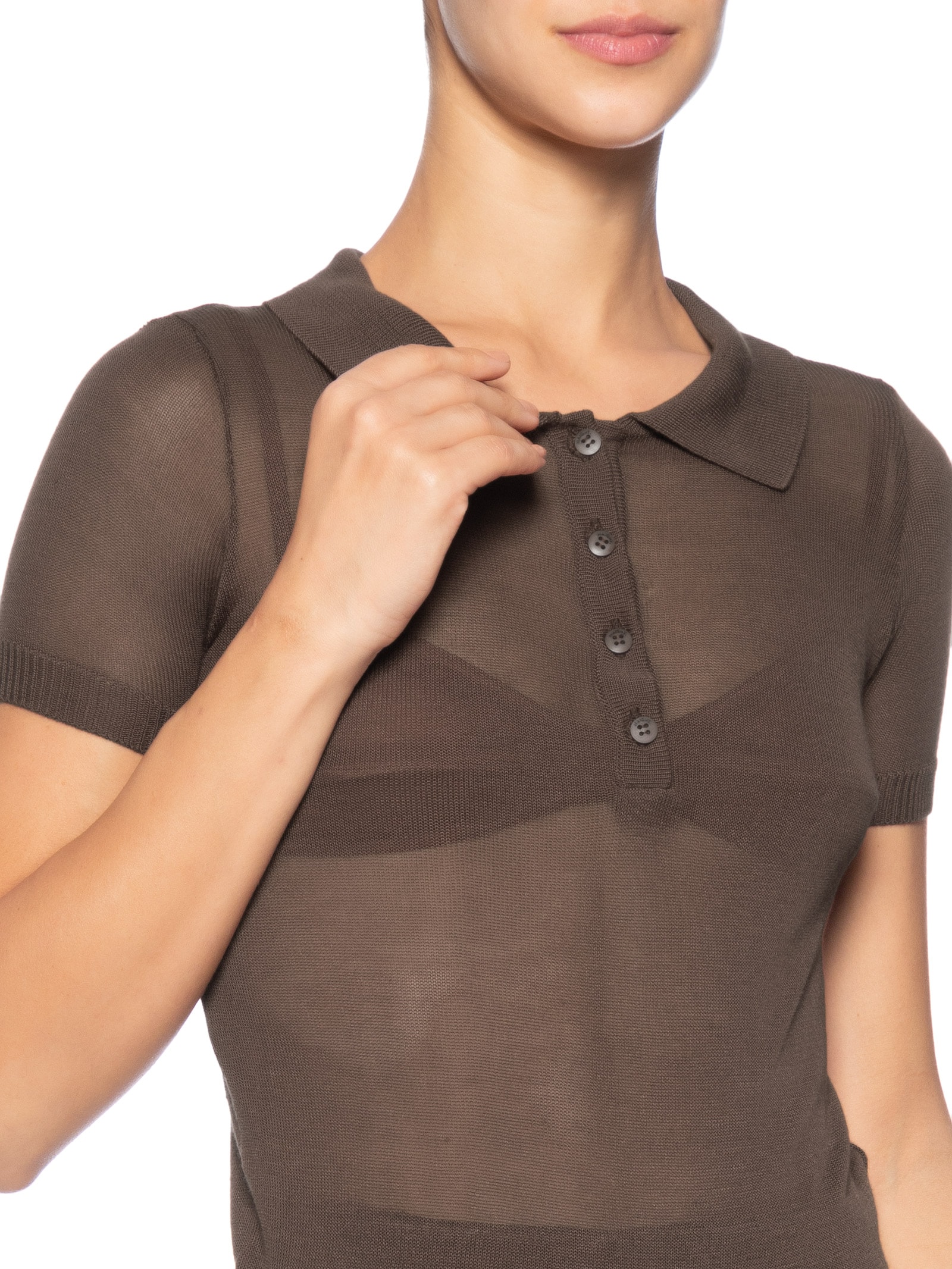 Blusa Feminina Amelia Tricot Marrom Haight