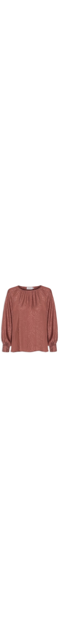 Blusa Feminina Ampla Jacquard - Rosa