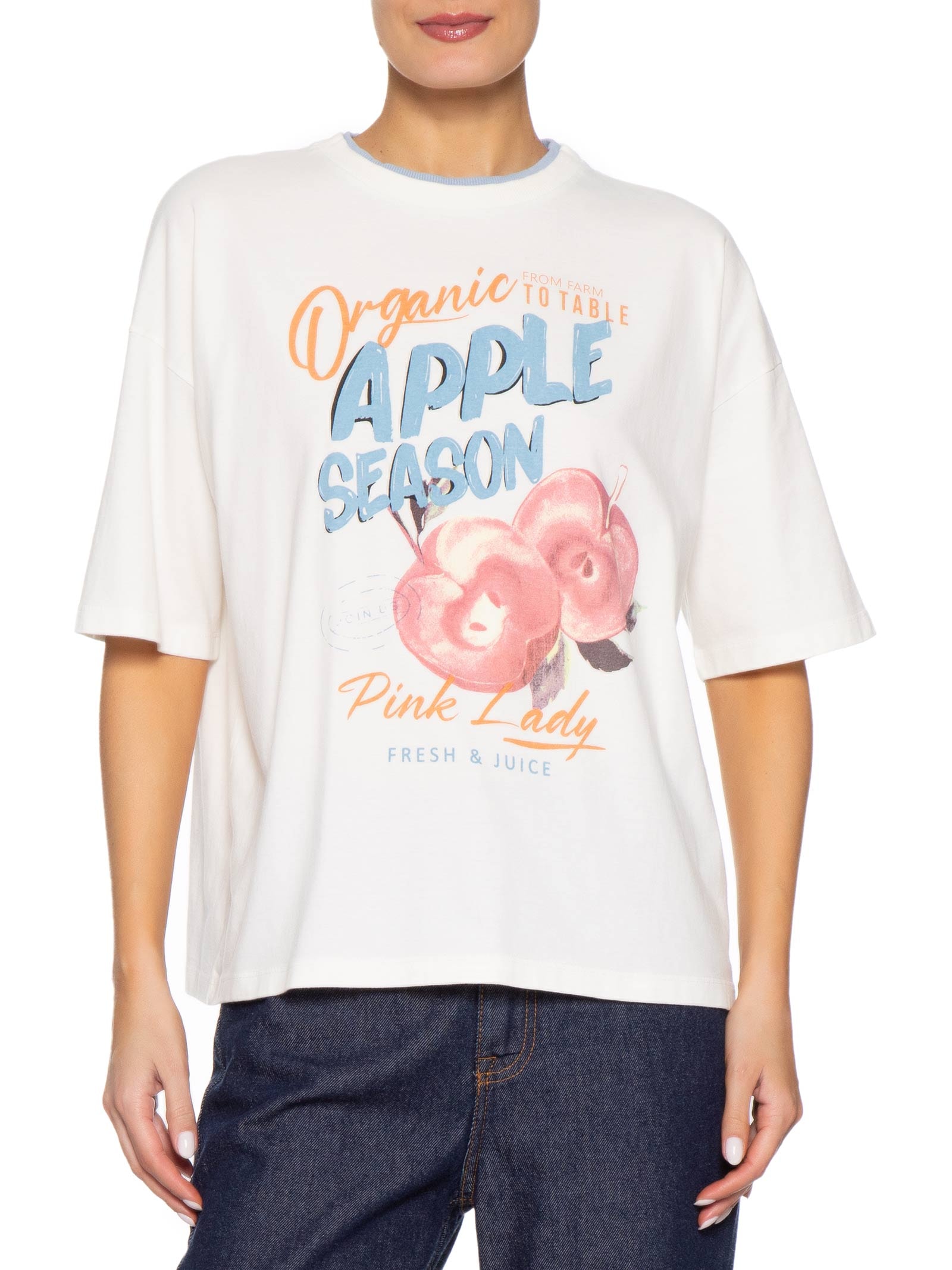 Blusa Feminina Apple Branco Le Lis