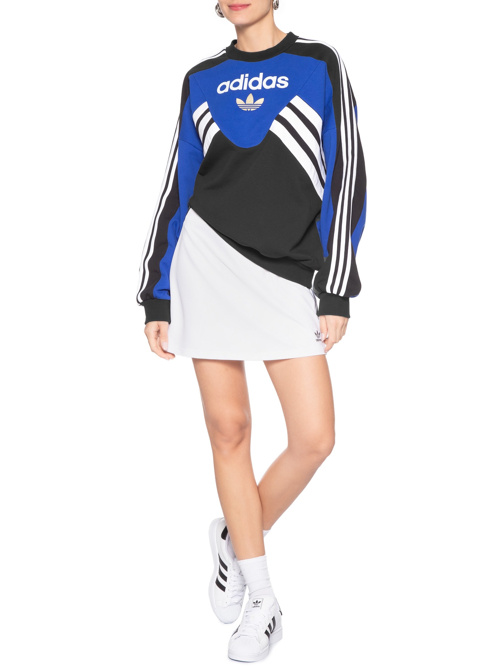 Blusa Feminina Argentina Crew Azul Adidas Originals