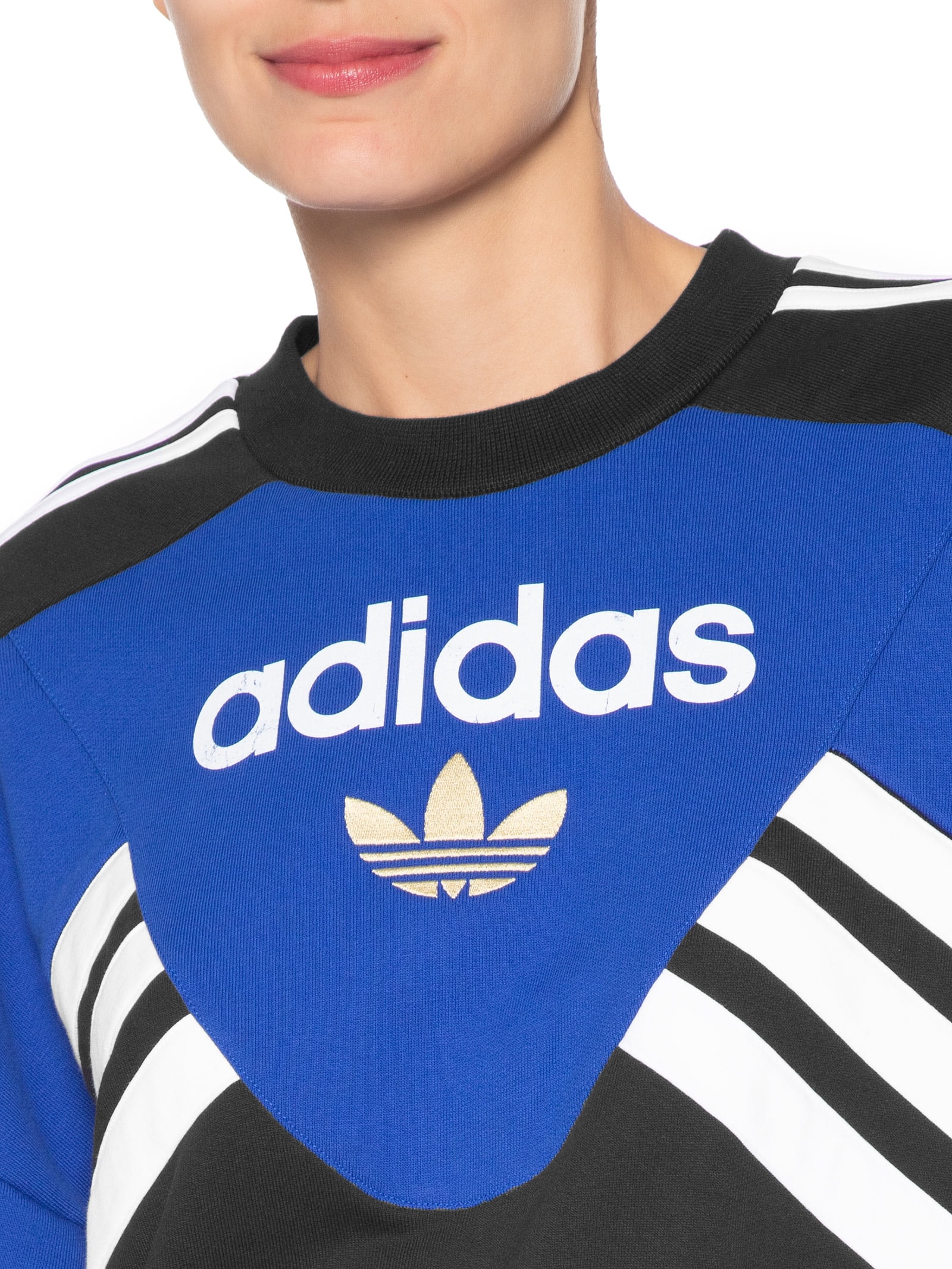 Blusa Feminina Argentina Crew Azul Adidas Originals