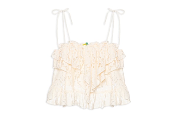 Blusa Feminina Artesanal Babados - Bege