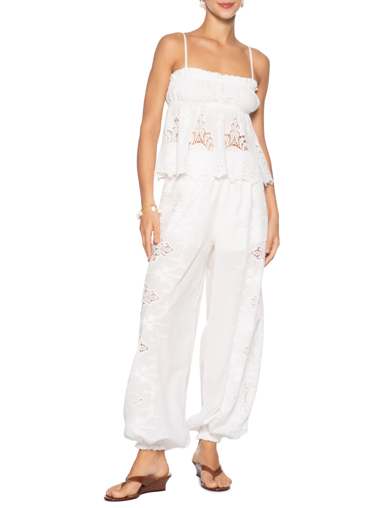 Blusa Feminina Artesanal Camafeu Branco Farm