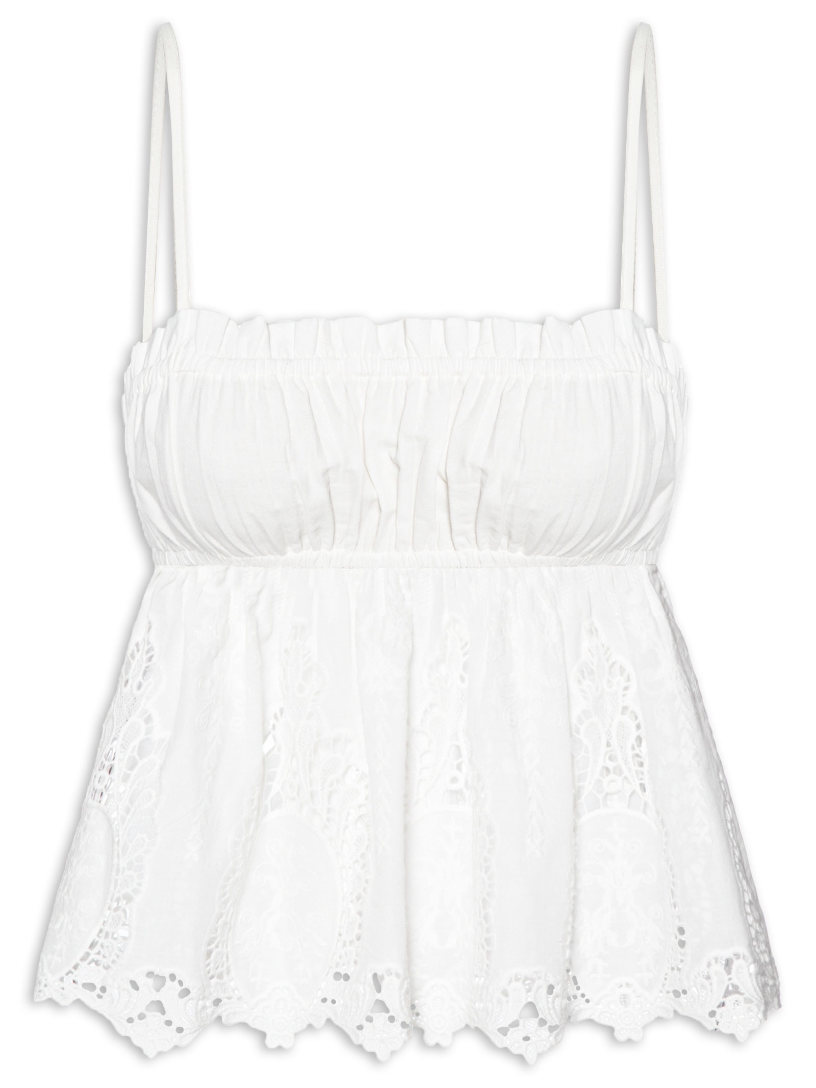 Blusa Feminina Artesanal Camafeu Branco Farm