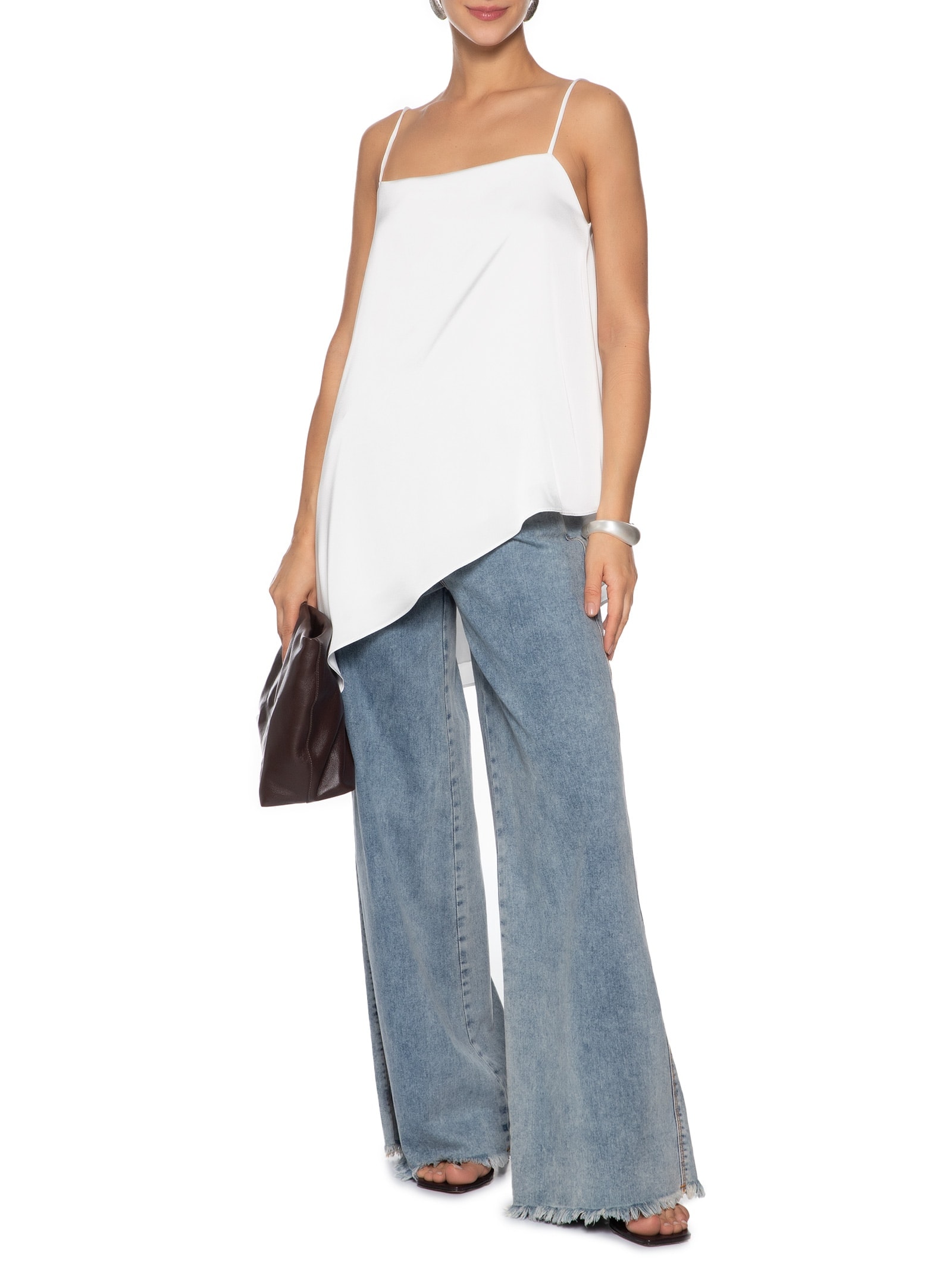 Blusa Feminina Assimétrica Branco Market 33