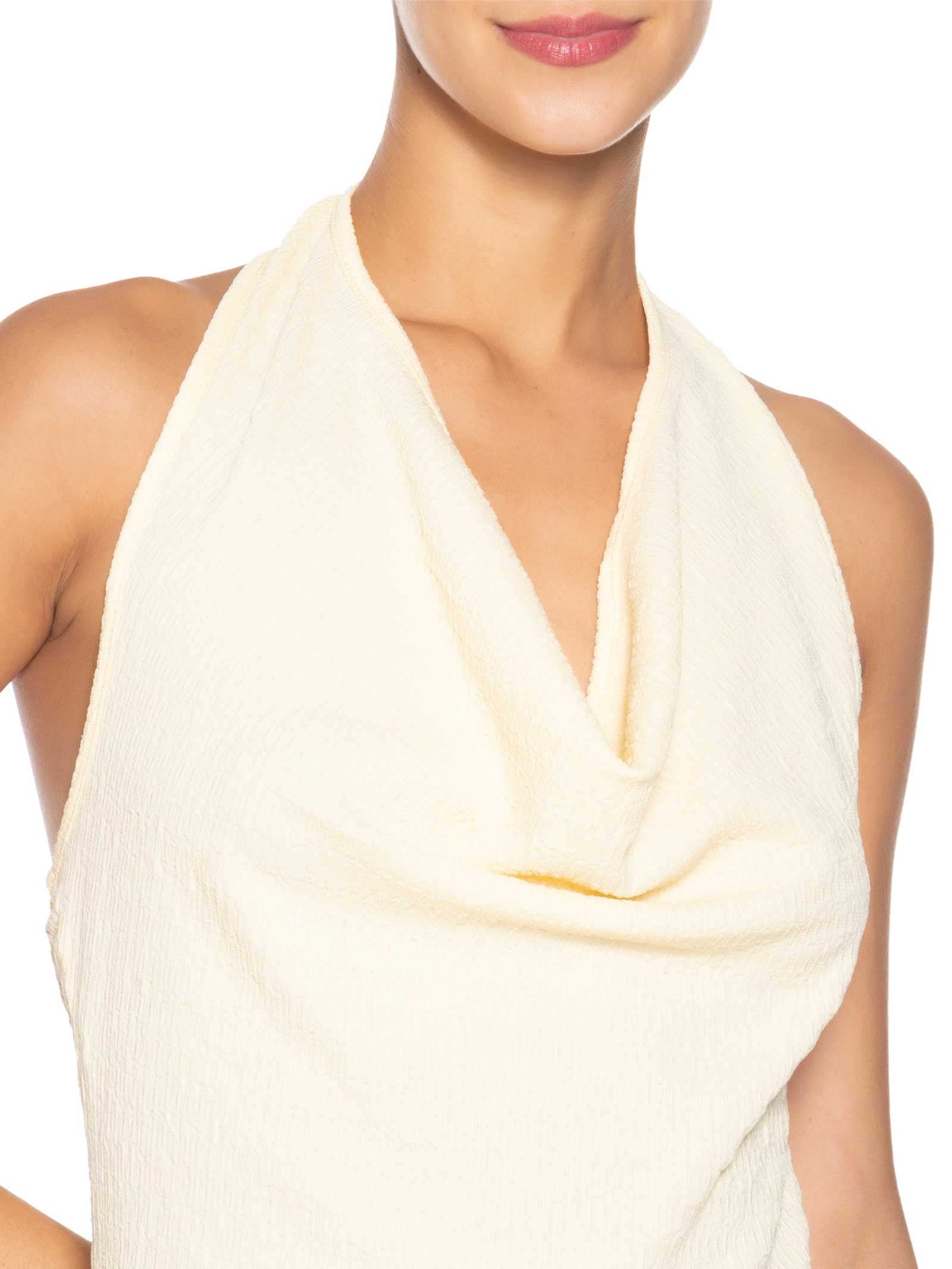 Blusa Feminina Assimétrica Com Decote Degagê Amarelo '2Essential