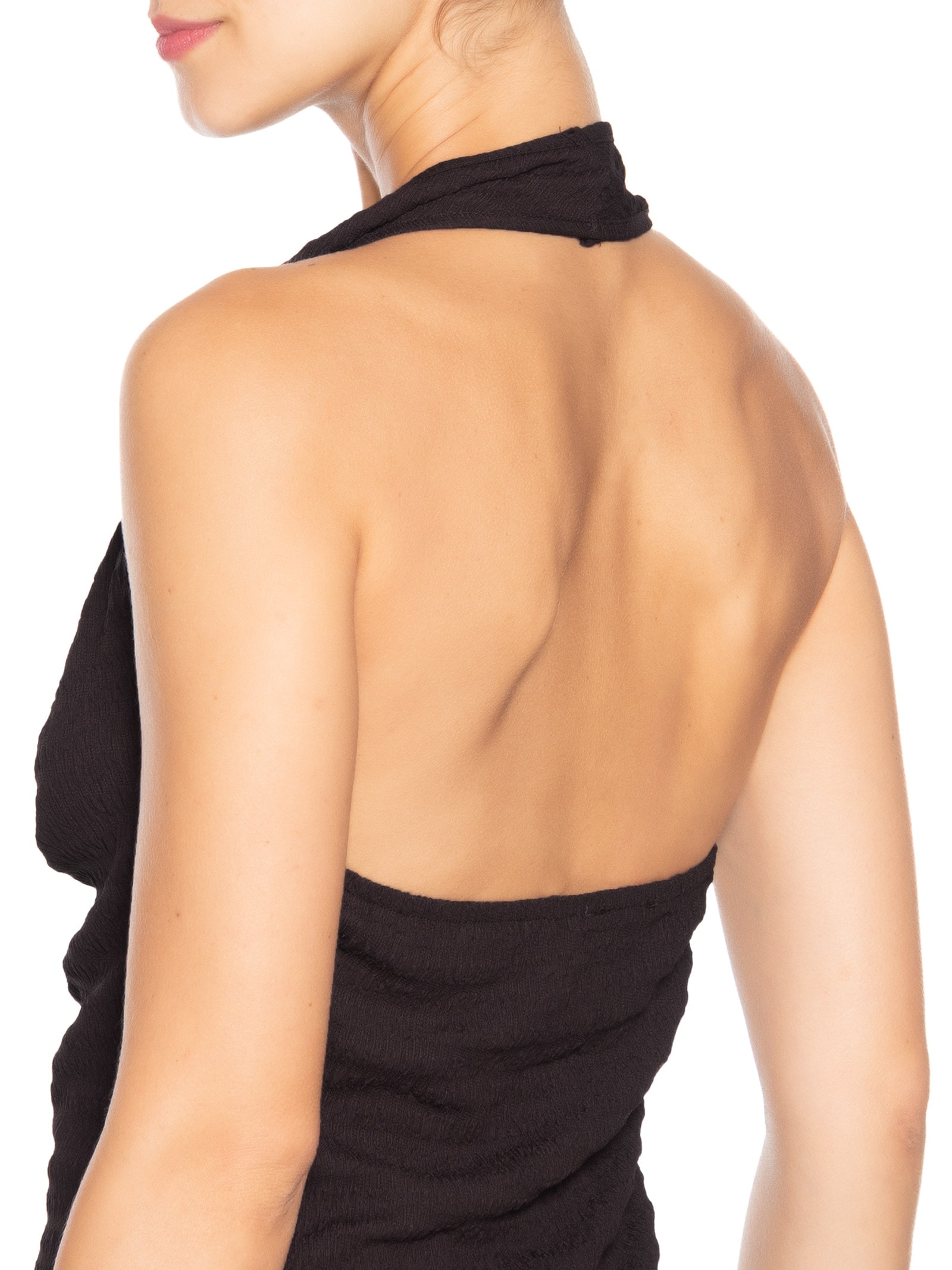 Blusa Feminina Assimétrica Com Decote Degagê Marrom '2Essential