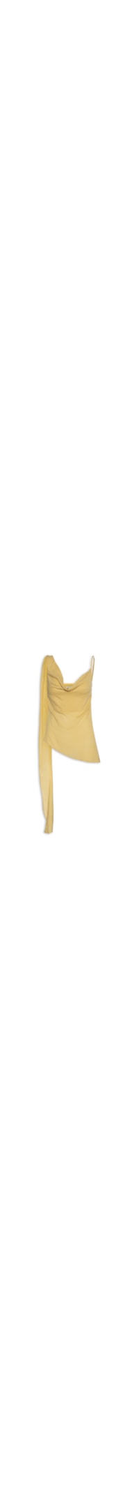 Blusa Feminina Assimétrica De Alça Com Faixa - Amarelo