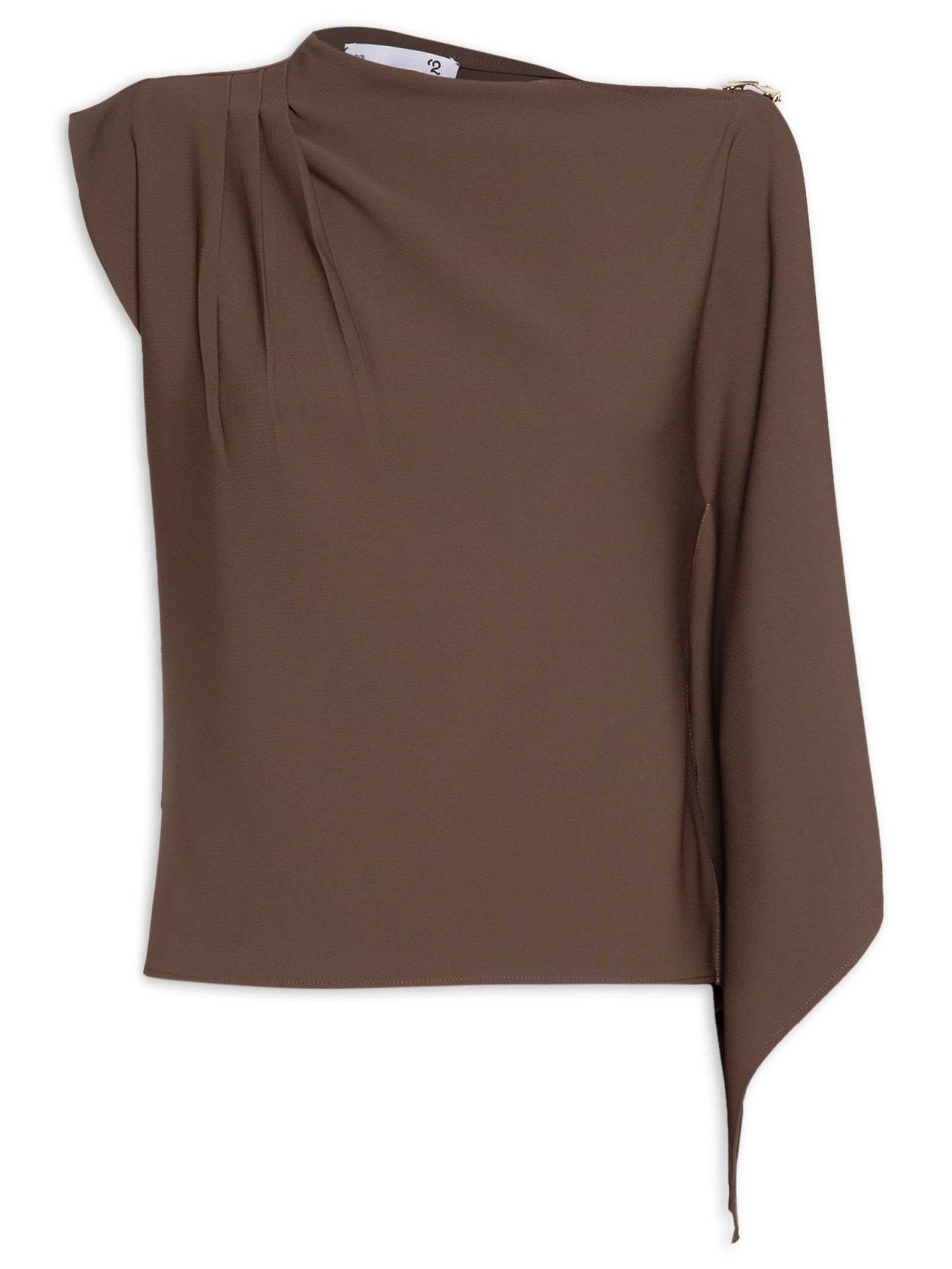 Blusa Feminina Assimétrica Marrom '2Essential