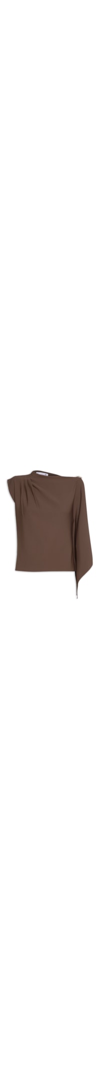 Blusa Feminina Assimétrica - Marrom