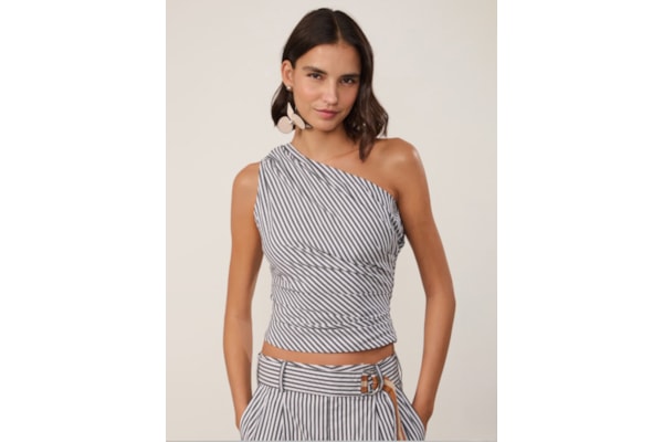 Blusa Feminina Assimétrica - Preto