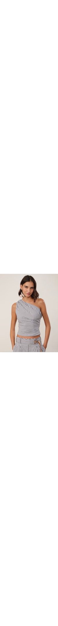 Blusa Feminina Assimétrica - Preto