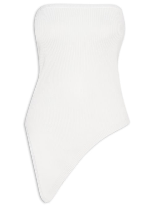 Blusa Feminina Assimétrica Sem manga – Off White