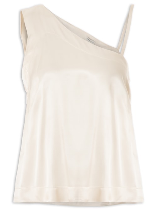 Blusa Feminina Assimétrica Viscose Acetinada Glow – Off White