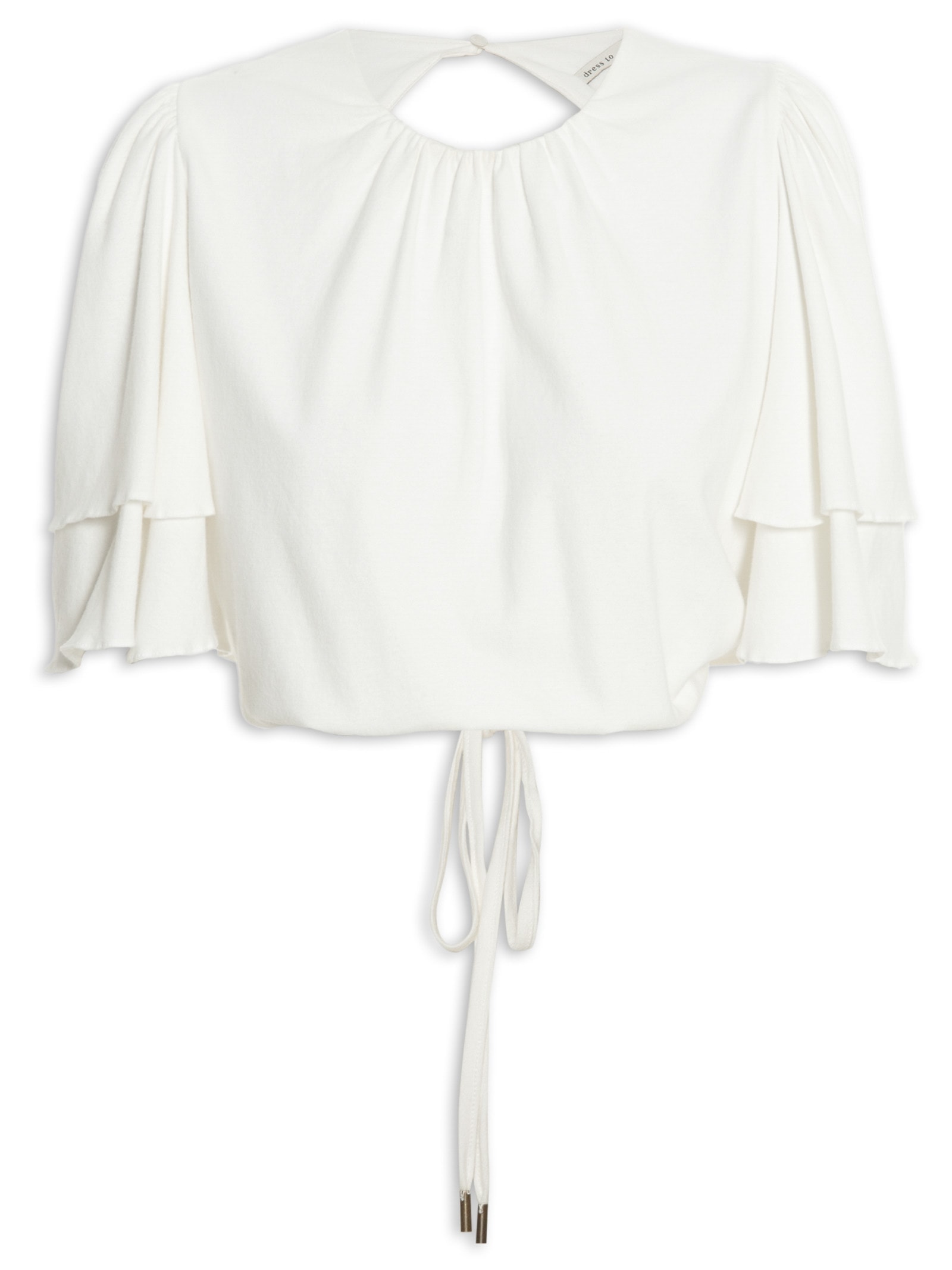 Blusa Feminina Babados Off White Dress To