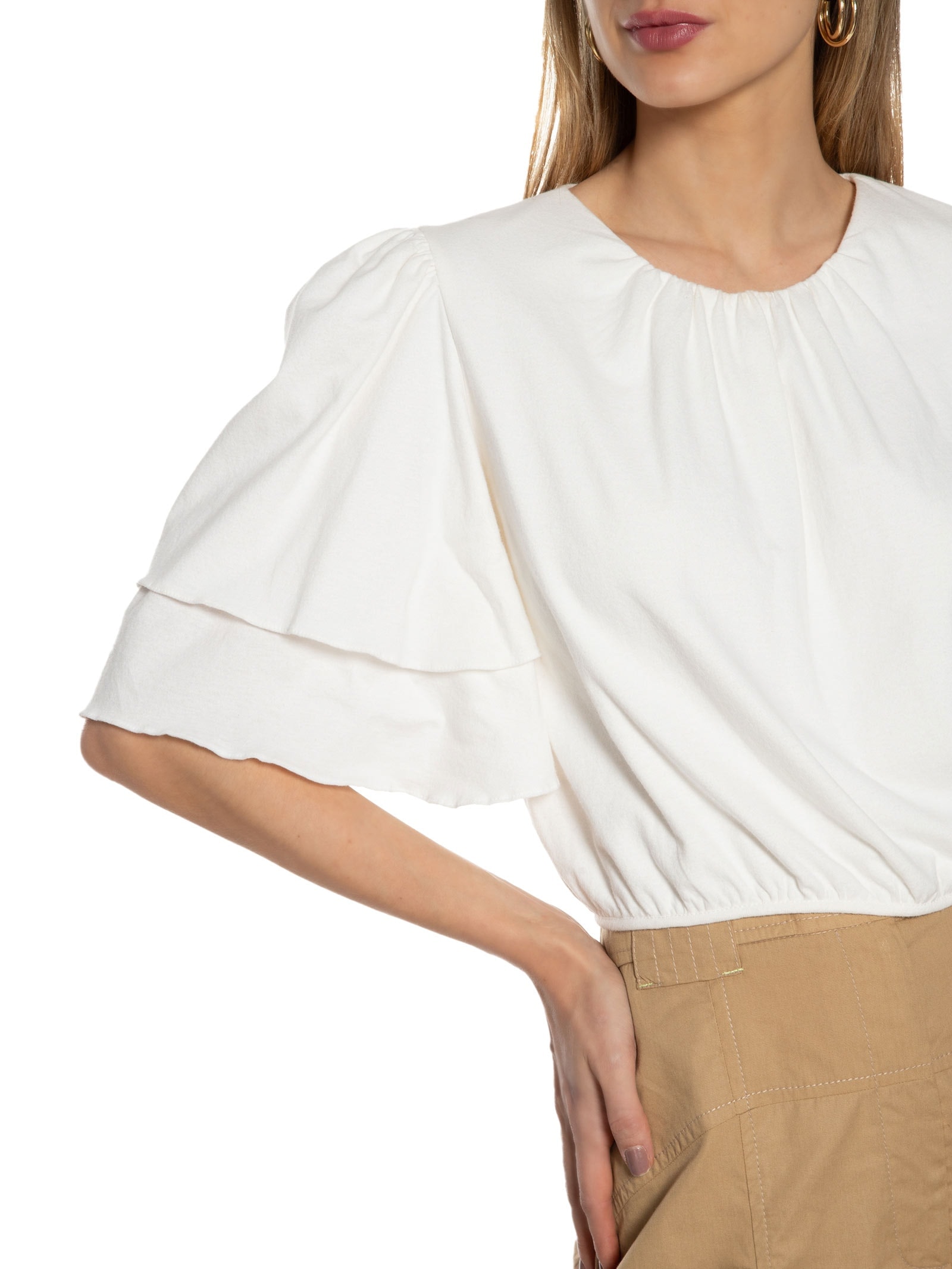 Blusa Feminina Babados Off White Dress To