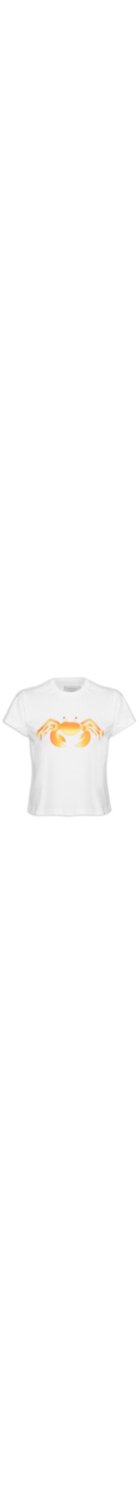 Blusa Feminina Baby Look Carangueijo - Branco
