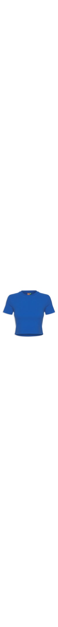 Blusa Feminina Baby Look Rib - Azul