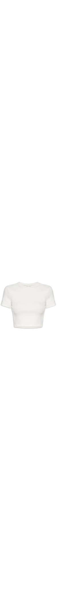 Blusa Feminina Baby Look Rib - Branco