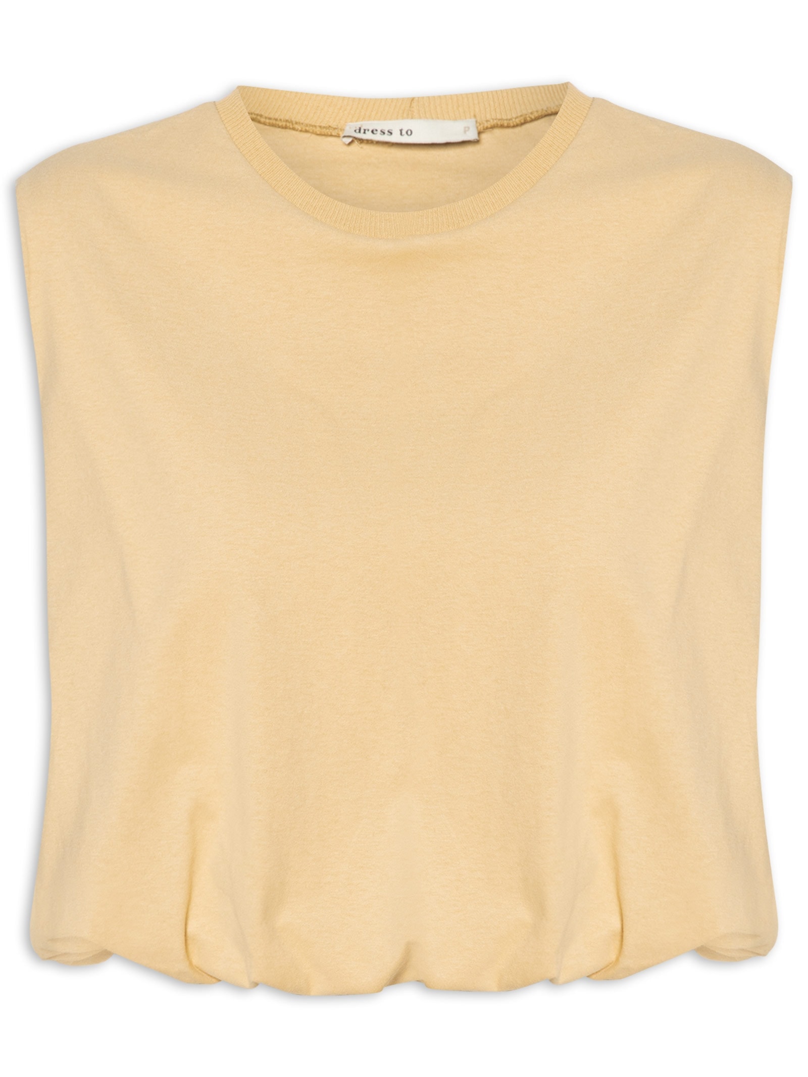 Blusa Feminina Balonê Bege Dress To