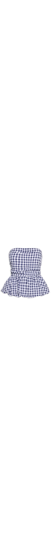 Blusa Feminina Balonê Xadrez - Azul