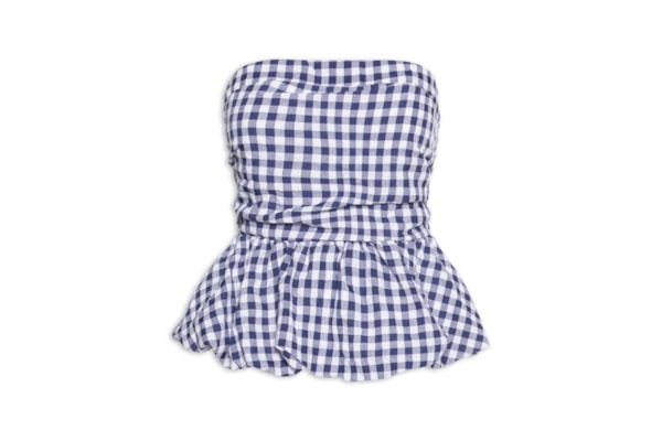 Blusa Feminina Balonê Xadrez - Azul