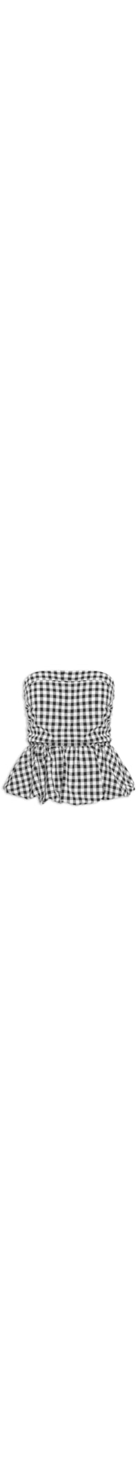 Blusa Feminina Balonê Xadrez - Preto