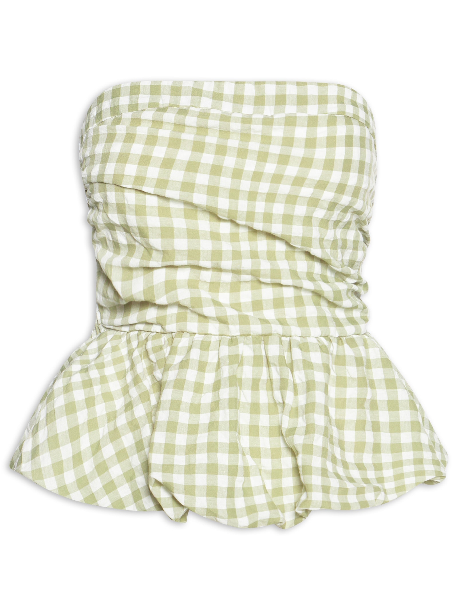 Blusa Feminina Balonê Xadrez Verde Market 33