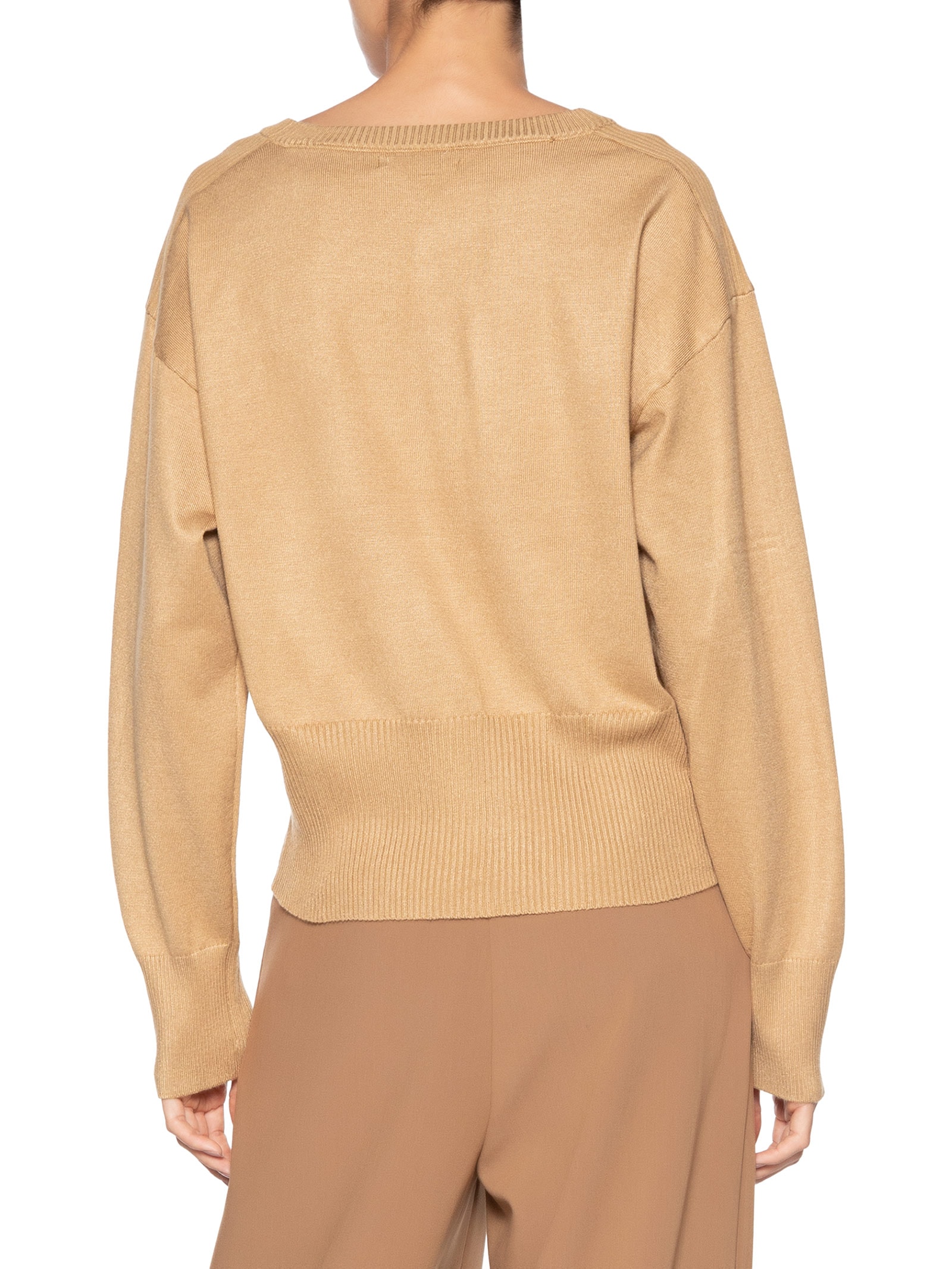 Blusa Feminina Barra Canelada Em Tricot Bege '2Essential