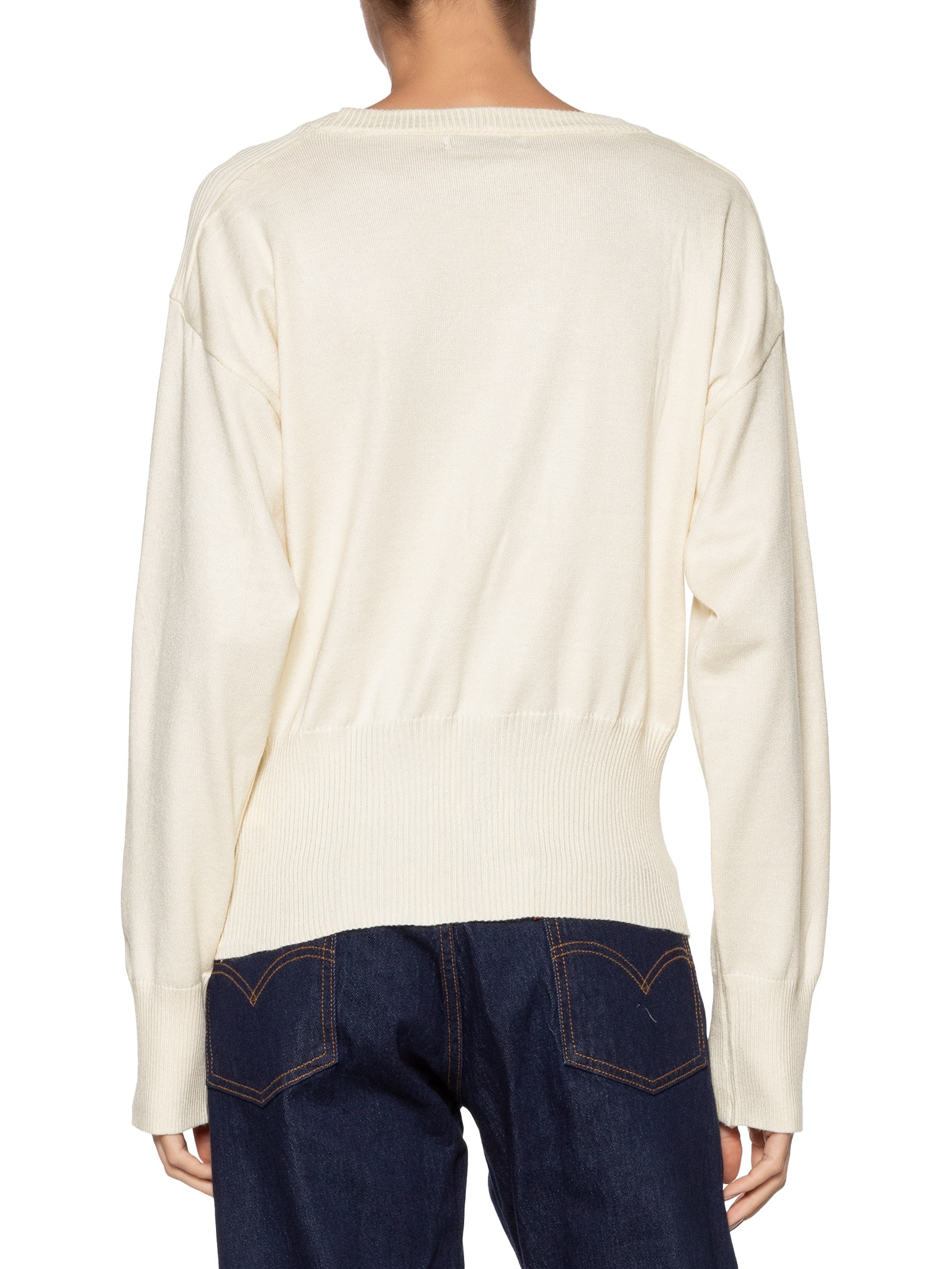 Blusa Feminina Barra Canelada Em Tricot Off White '2Essential