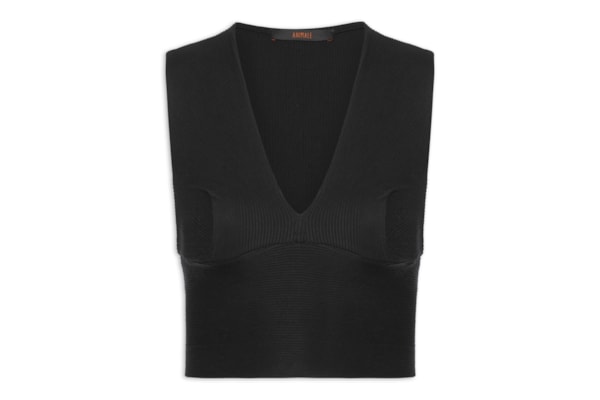 Blusa Feminina Barra Dupla - Preto