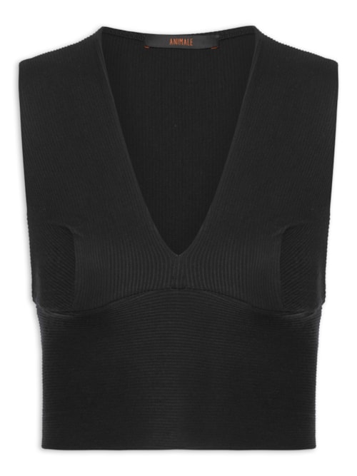 Blusa Feminina Barra Dupla – Preto
