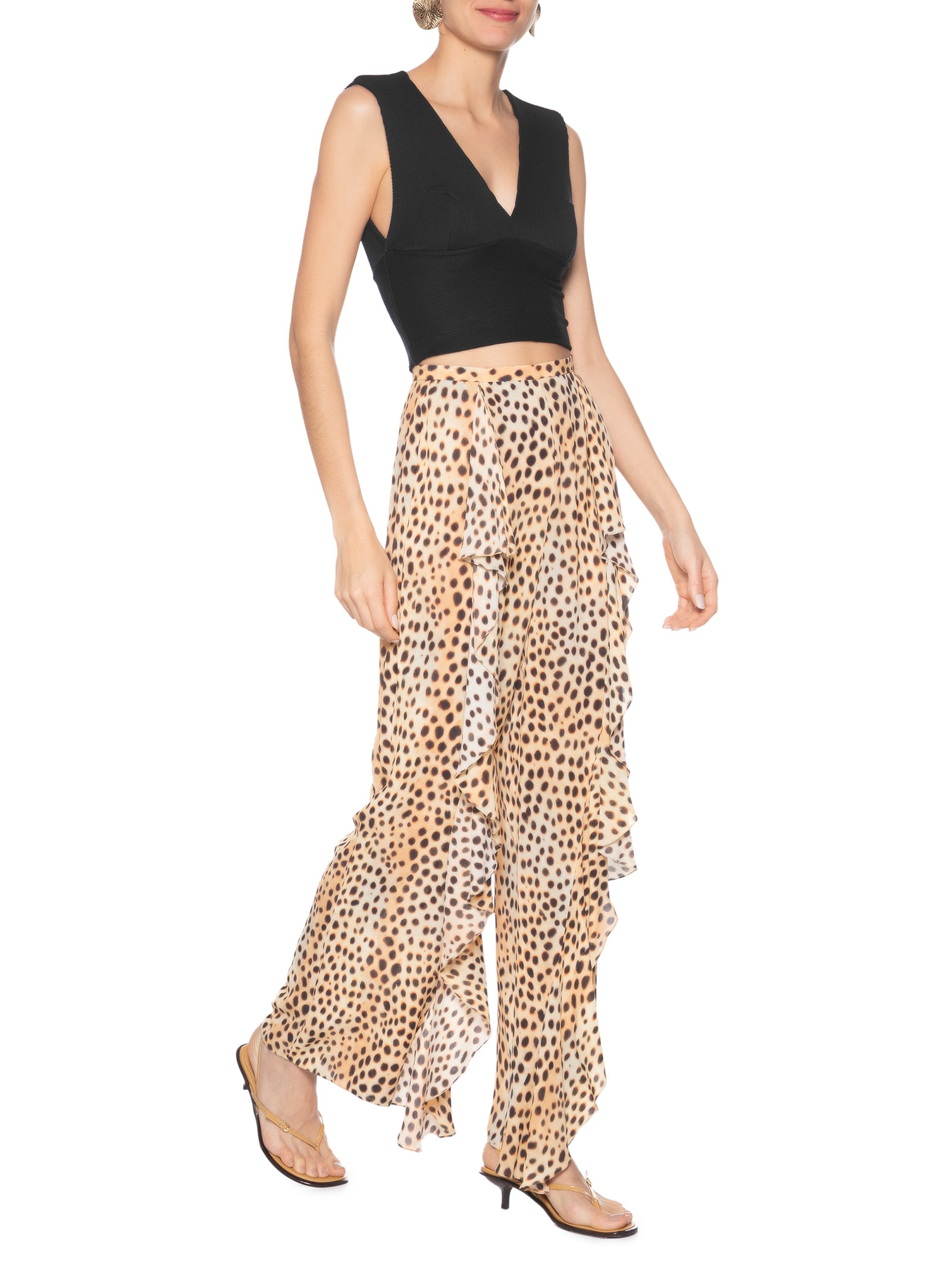 Blusa Feminina Barra Dupla Preto Animale