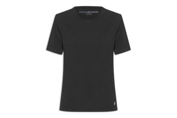 Blusa Feminina Básica Algodão Classic - Preto
