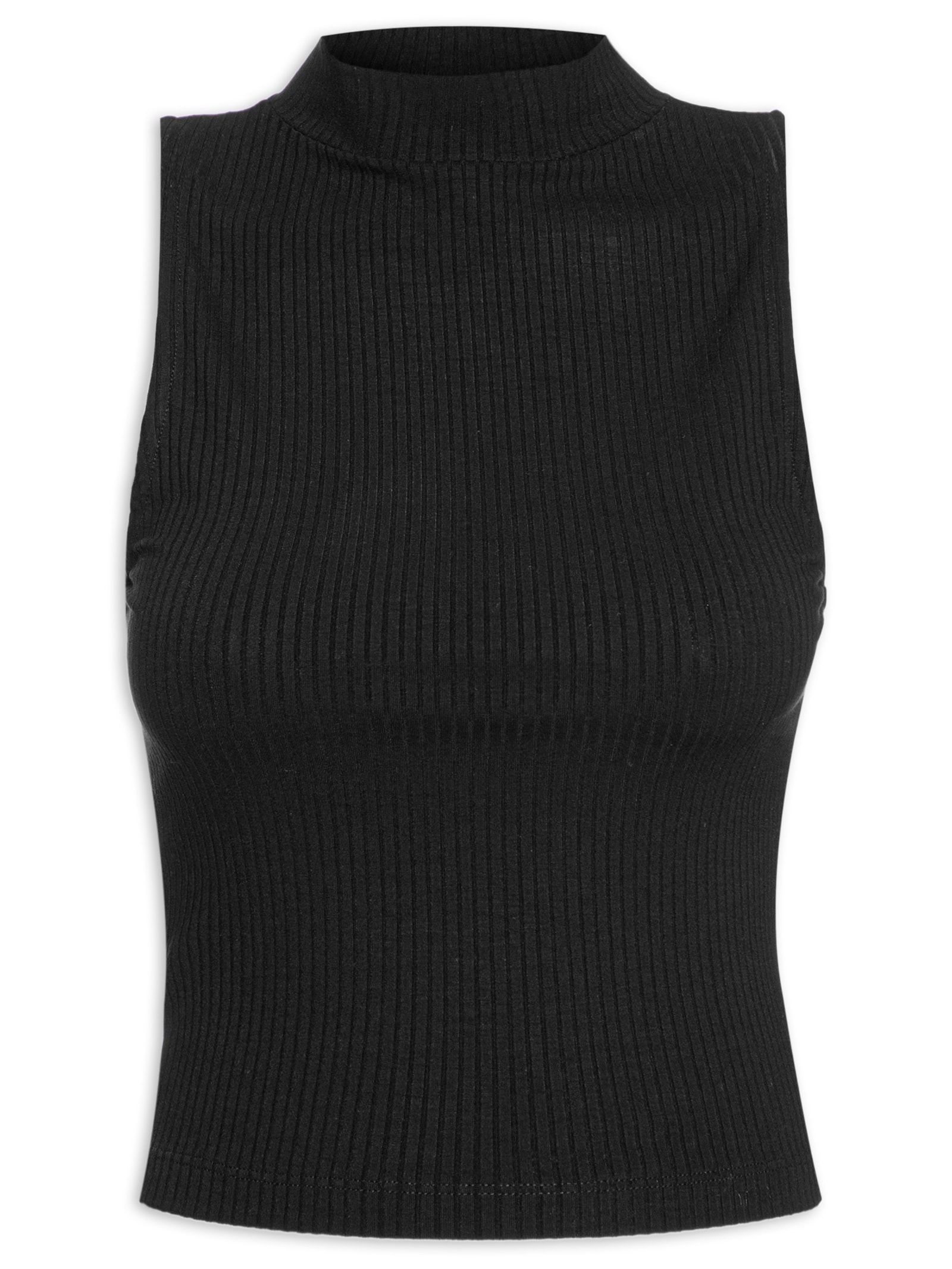 Blusa Feminina Básica Canelada Preto Dress To