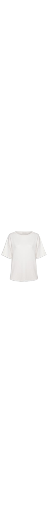 Blusa Feminina Básica Decote Canoa - Off White