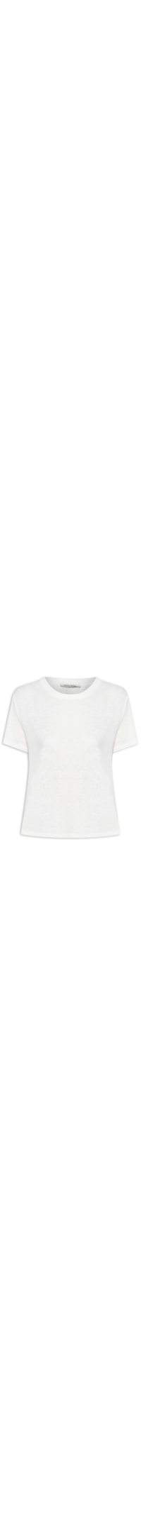Blusa Feminina Básica Decote Redondo - Branco