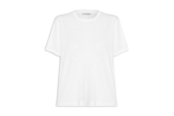 Blusa Feminina Básica Decote Redondo - Branco