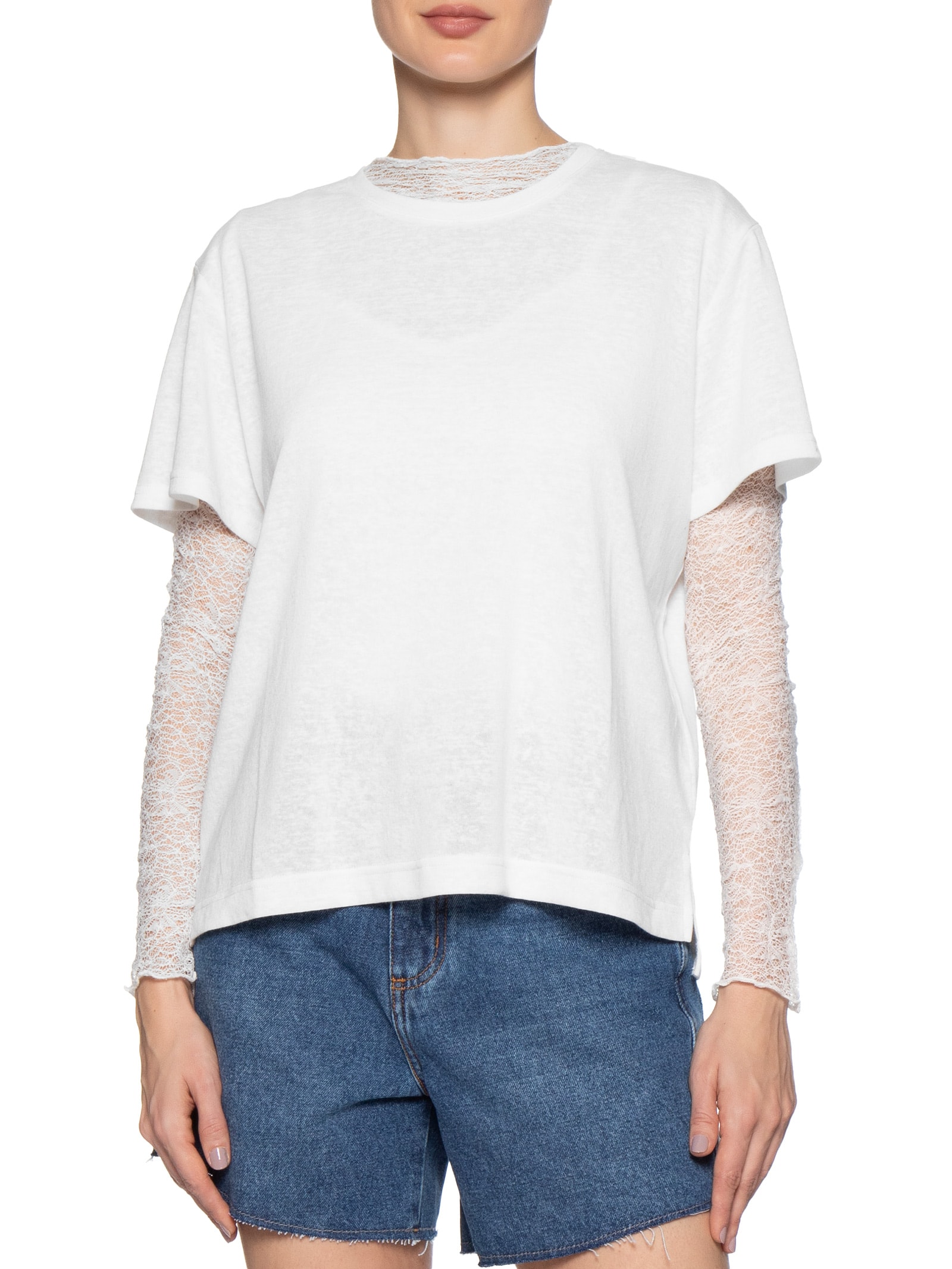 Blusa Feminina Básica Decote Redondo Branco Animale Jeans