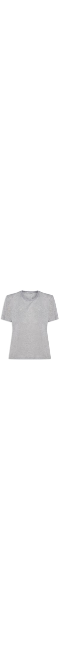 Blusa Feminina Básica Decote Redondo - Cinza