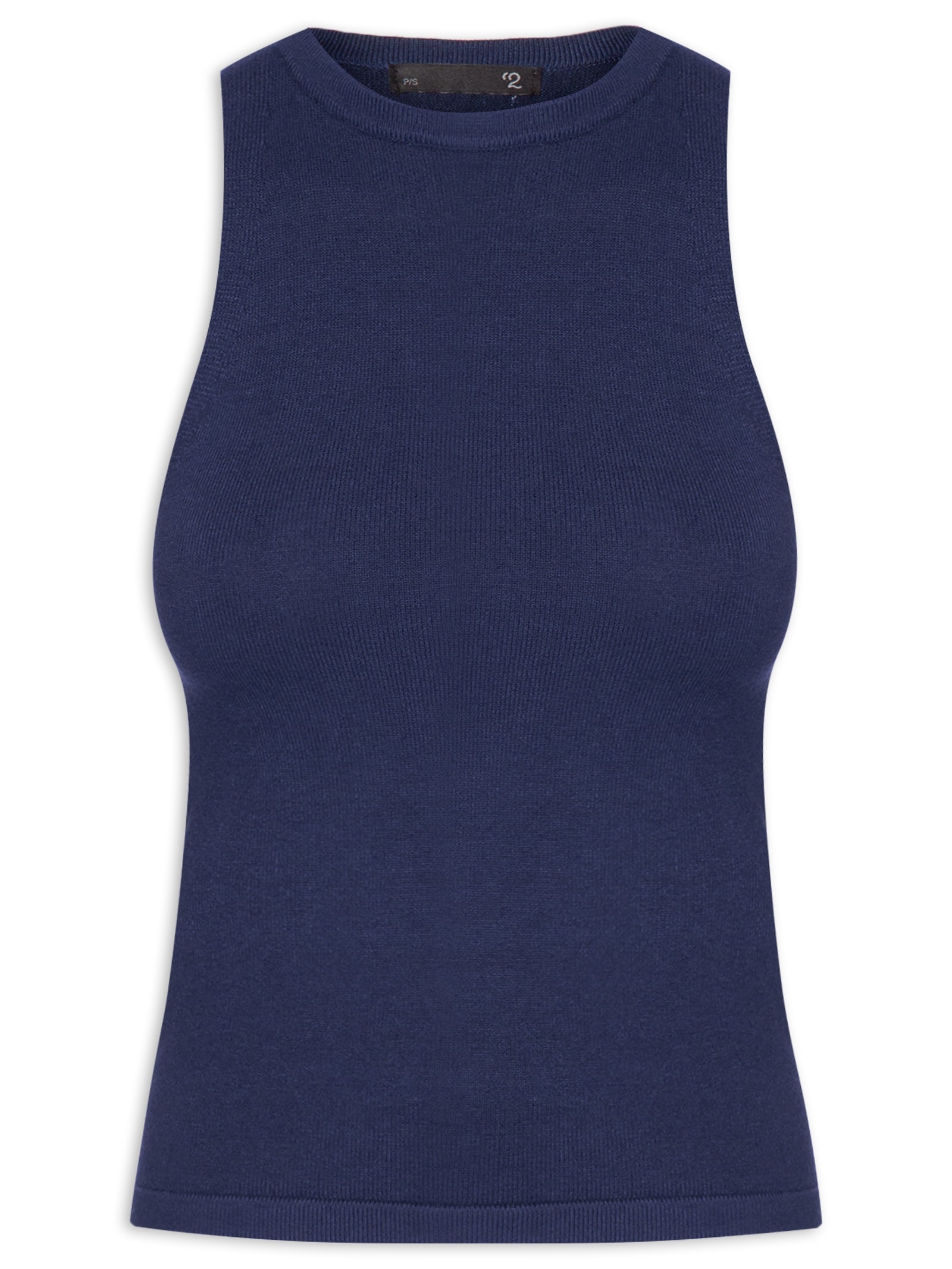 Blusa Feminina Básica Em Tricot Azul '2Essential