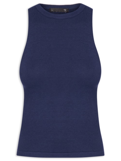 Blusa Feminina Básica Em Tricot – Azul
